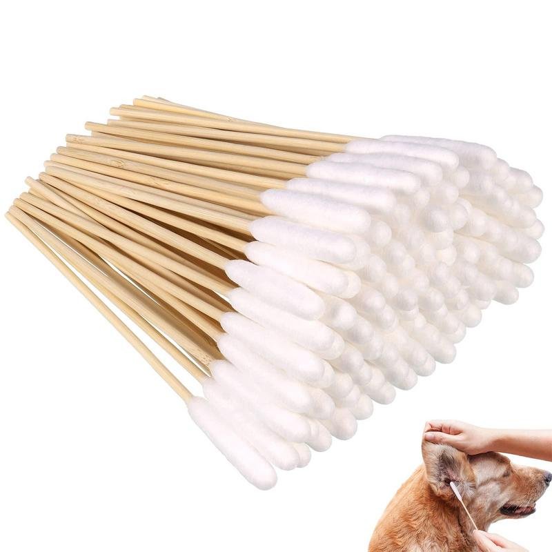 100pcs Dog Cotton Swabs. Ear Cleaner for Dogs and Cats