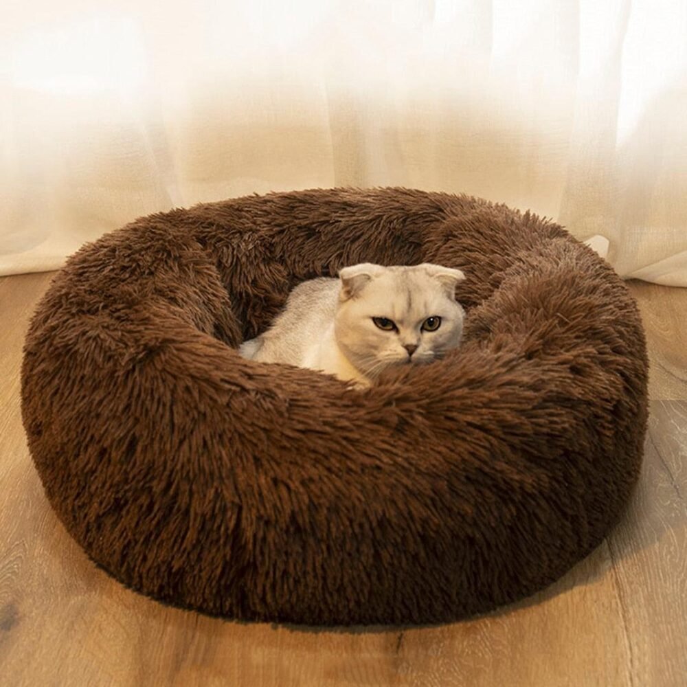 Ultra Soft and Washable Round Bed for Dog and Cat. Donut Bed for Pets. 40-70 cm