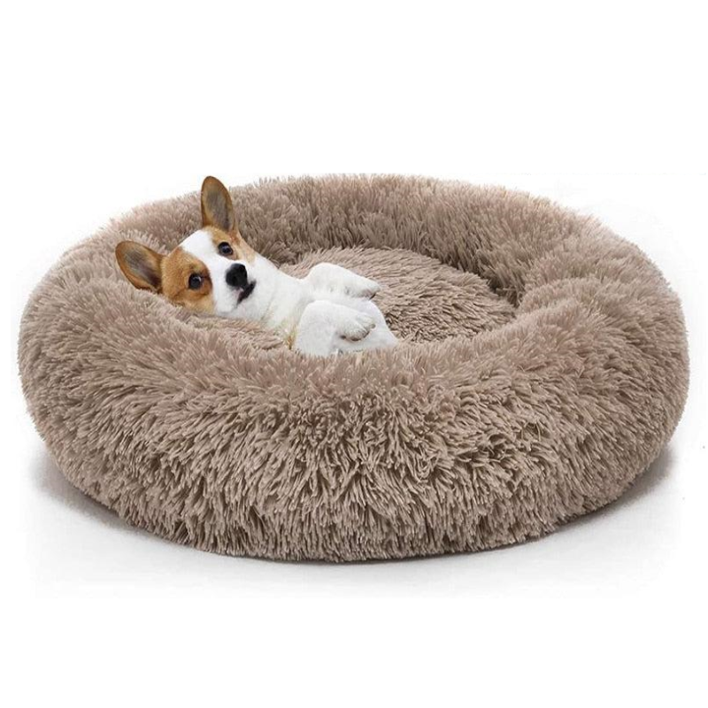 Ultra Soft and Washable Round Bed for Dog and Cat. Donut Bed for Pets. 80-110 cm