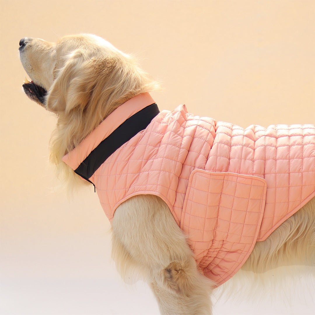New Quilted Dog jacket Soft pink - Image 2