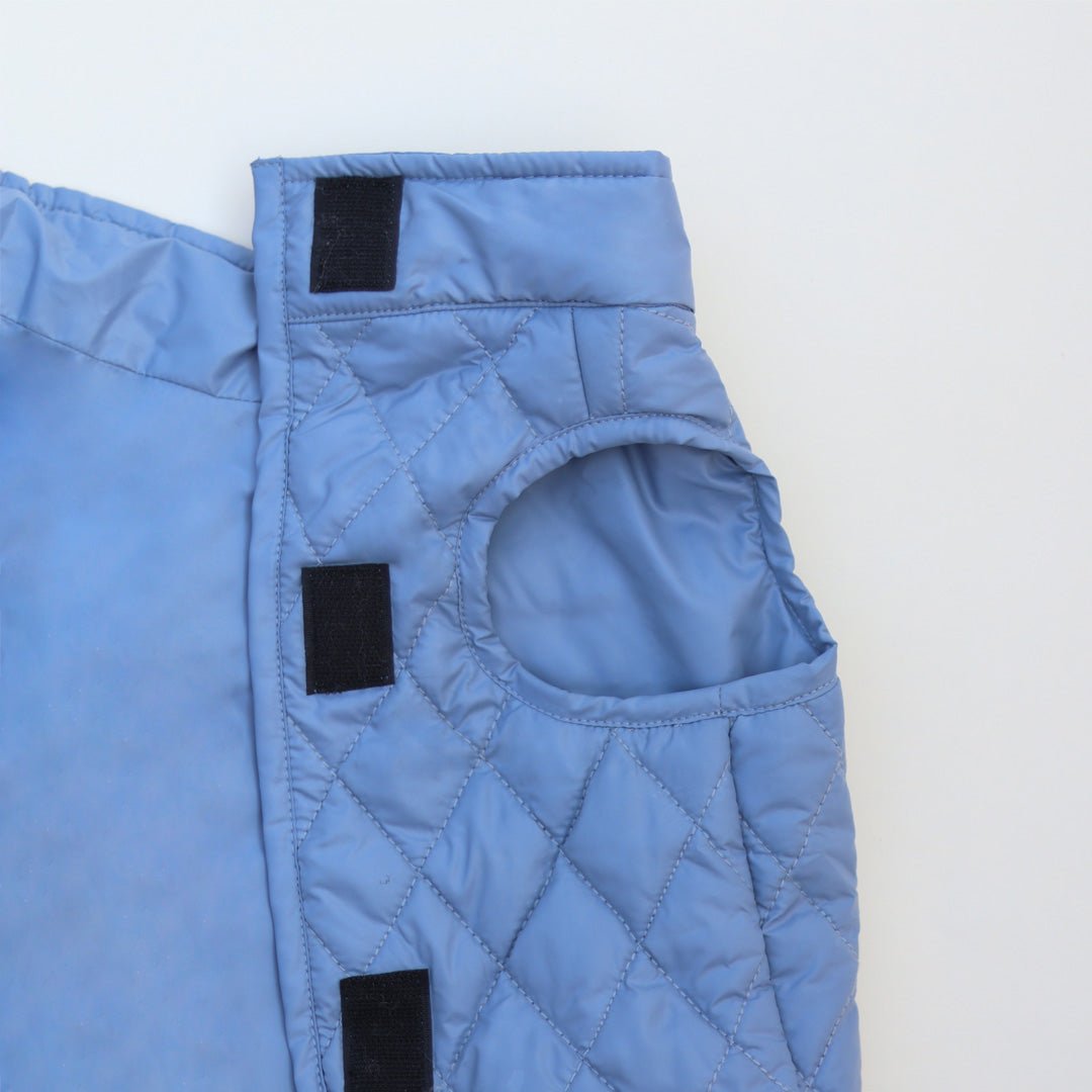 New Sky Blue Packable Quilted Dog jacket - Image 7