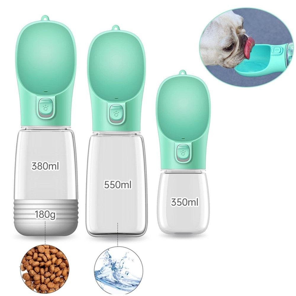 Portable Dog and Cat Food and Water Dispenser. Pet Travel Container