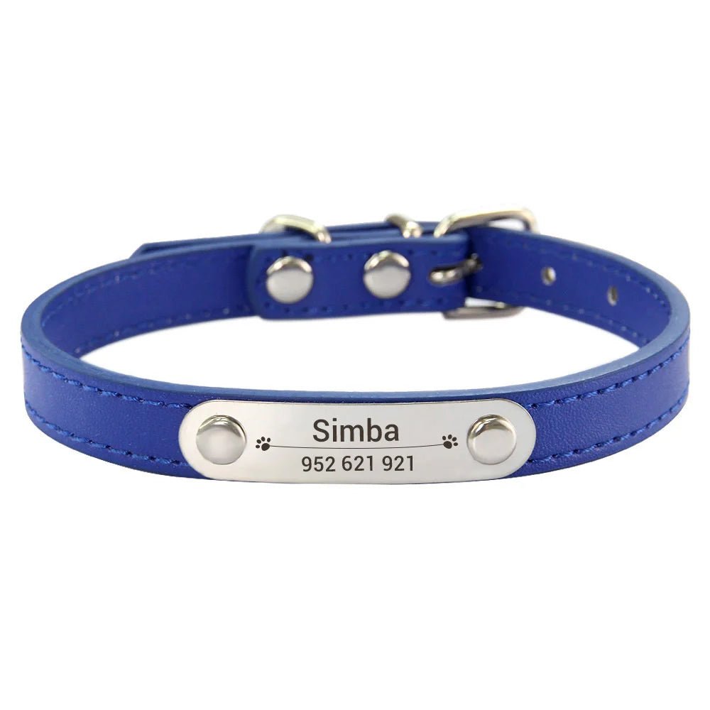 Personalized PU Leather Dog Collar with Anti-Lost ID Tag - For All Size Dogs and Cats - Image 10
